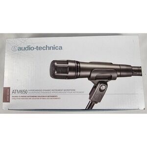 audio-technica ATM650 Hypercardioid Instrument Microphone Isolation Focus NEW